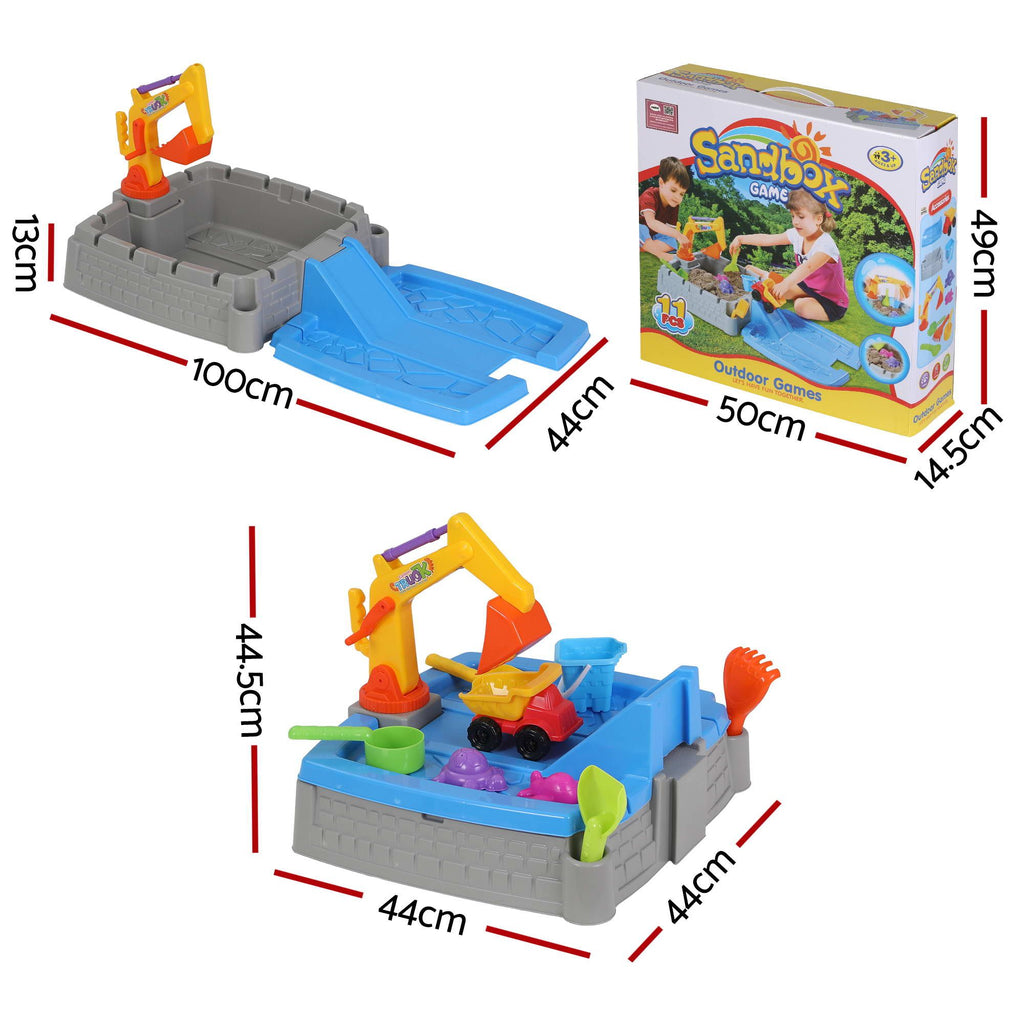 Keezi 2-in-1 Kids Sandpit Water Table Working Excavator Digger