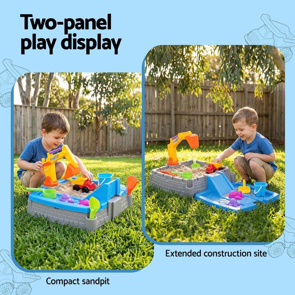 Keezi 2-in-1 Kids Sandpit Water Table Working Excavator Digger