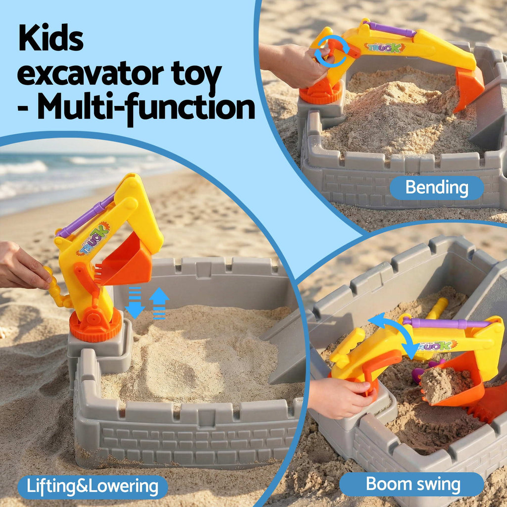 Keezi 2-in-1 Kids Sandpit Water Table Working Excavator Digger