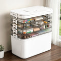 Artiss 5 Tier Clear Portable Storage Box, 30 x 16.5 x 31 cm