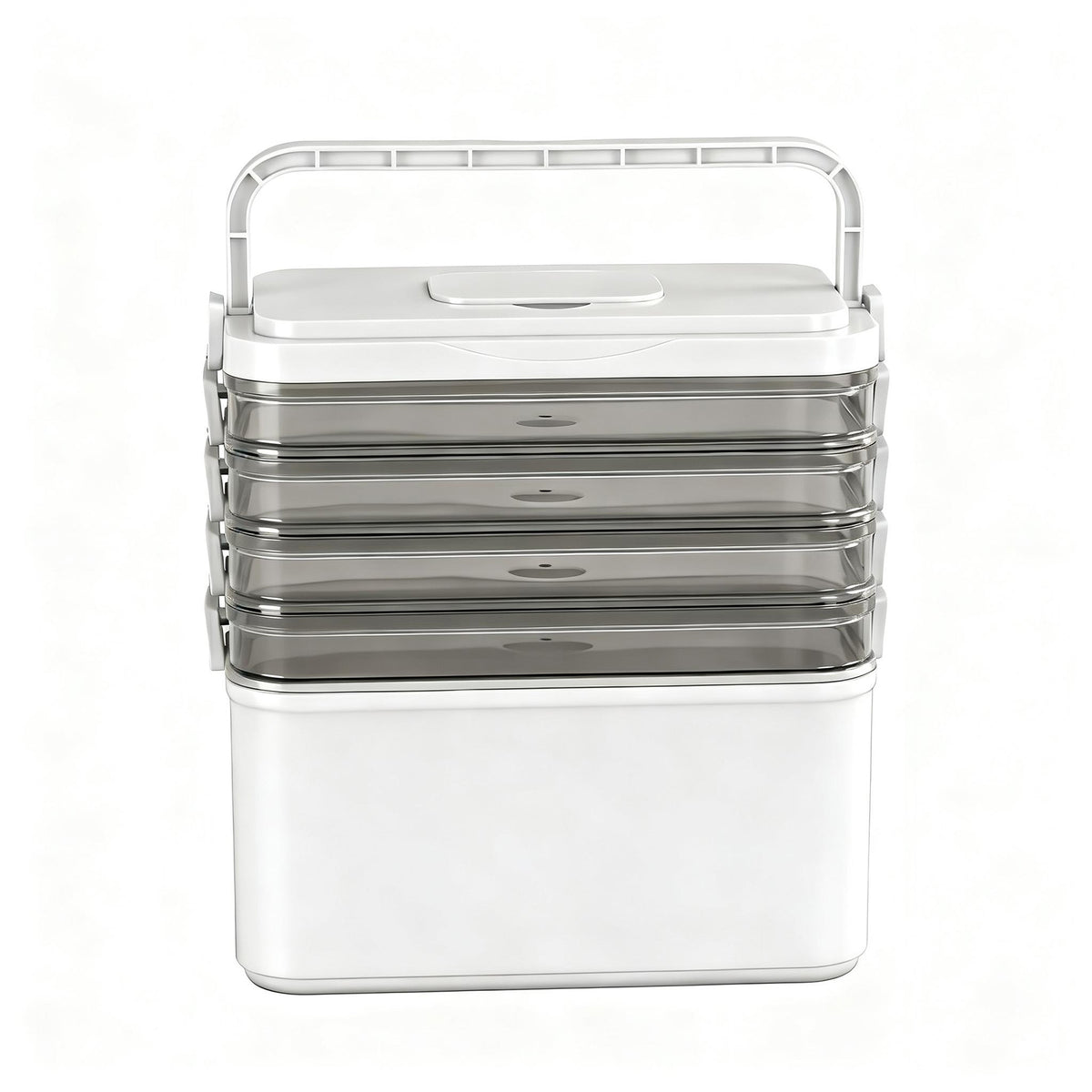 Artiss 5 Tier Clear Portable Storage Box, 30 x 16.5 x 31 cm