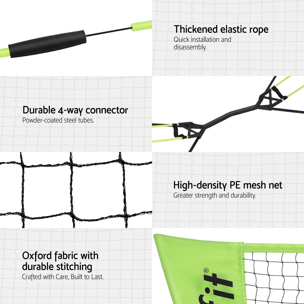 Everfit 3 m Yellow Badminton and Volleyball Net, photo 5 of 6