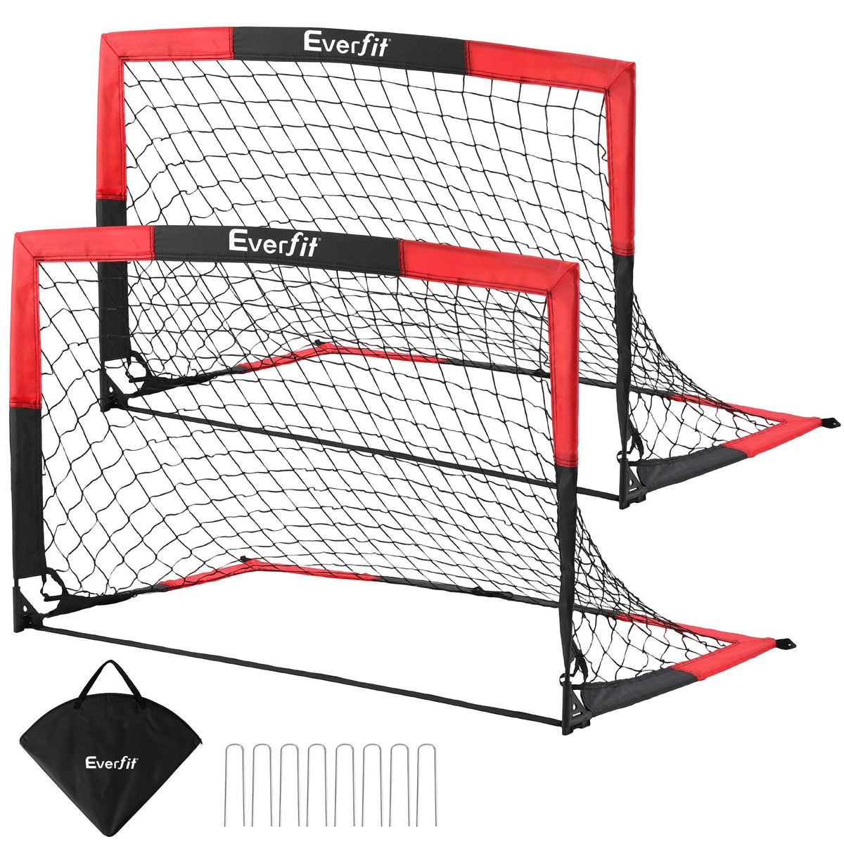 Everfit Pop Up Soccer Goal Nets Heavy Duty Portable Kids Training Set