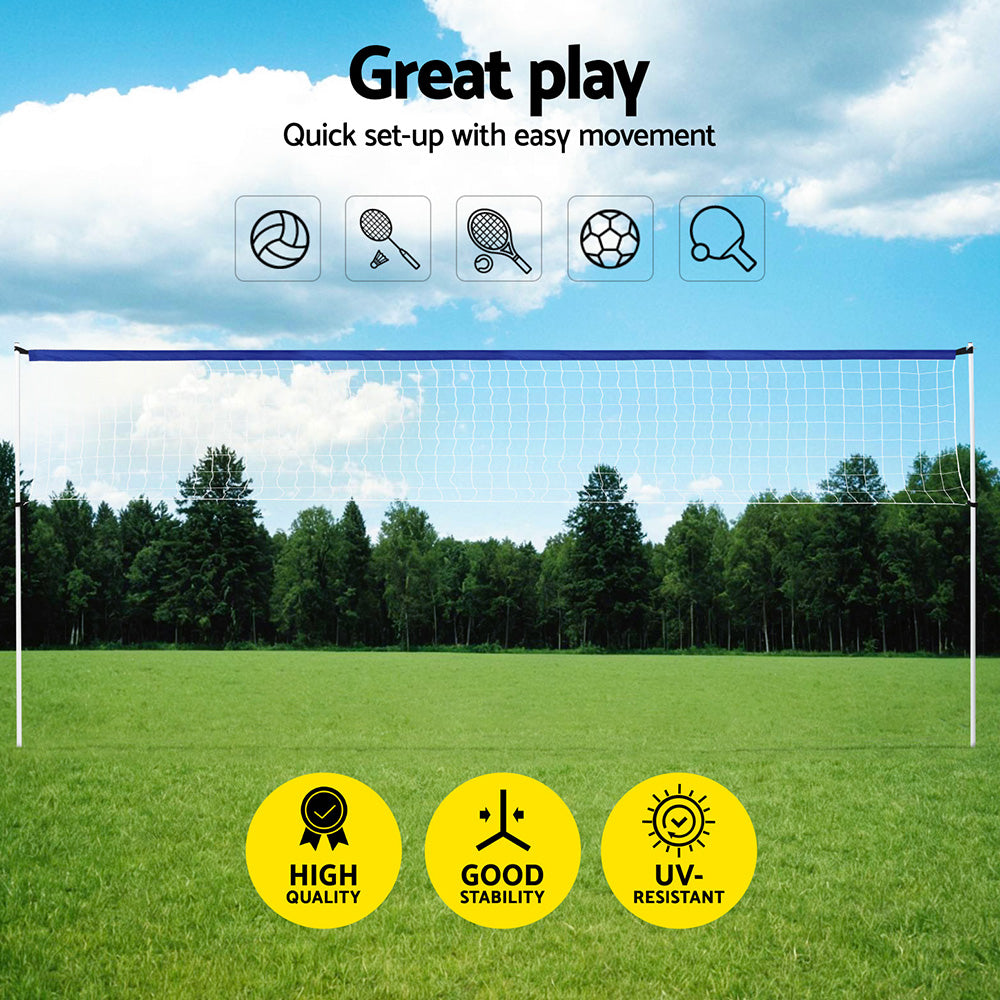Everfit 6M Portable Volleyball Net Set Adjustable Height Multi-Sport