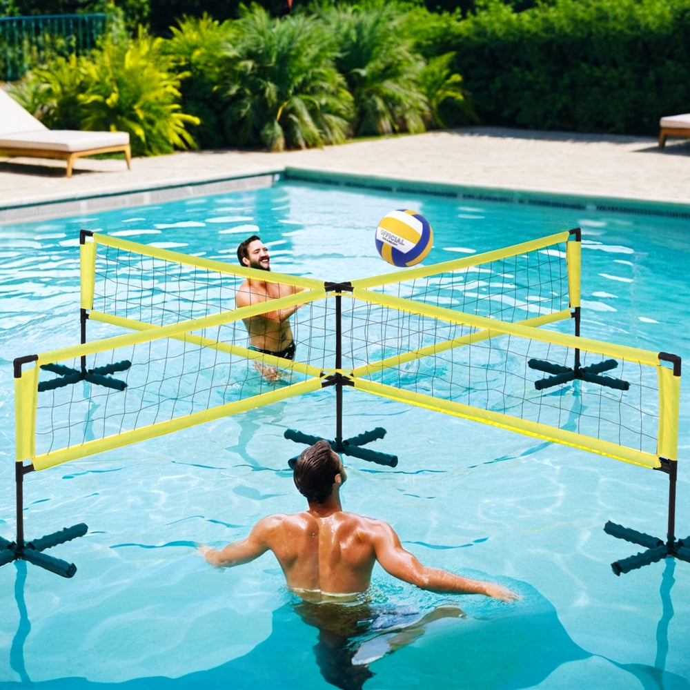 Everfit Water Volleyball Net Set Portable Swimming Pool Nets Game 4