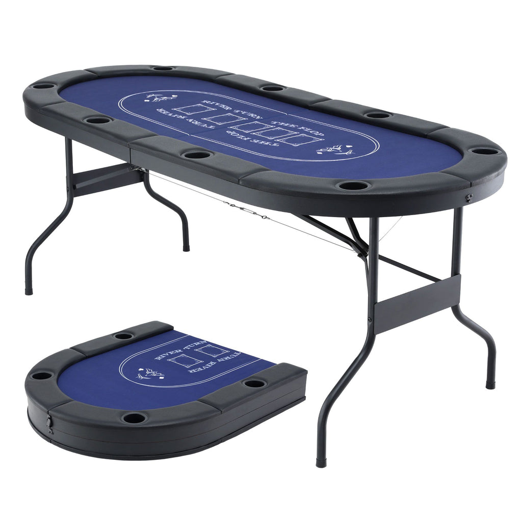 Poker Game Table Folding Poker Table 8 Player 1.8M 8-Player Table Top