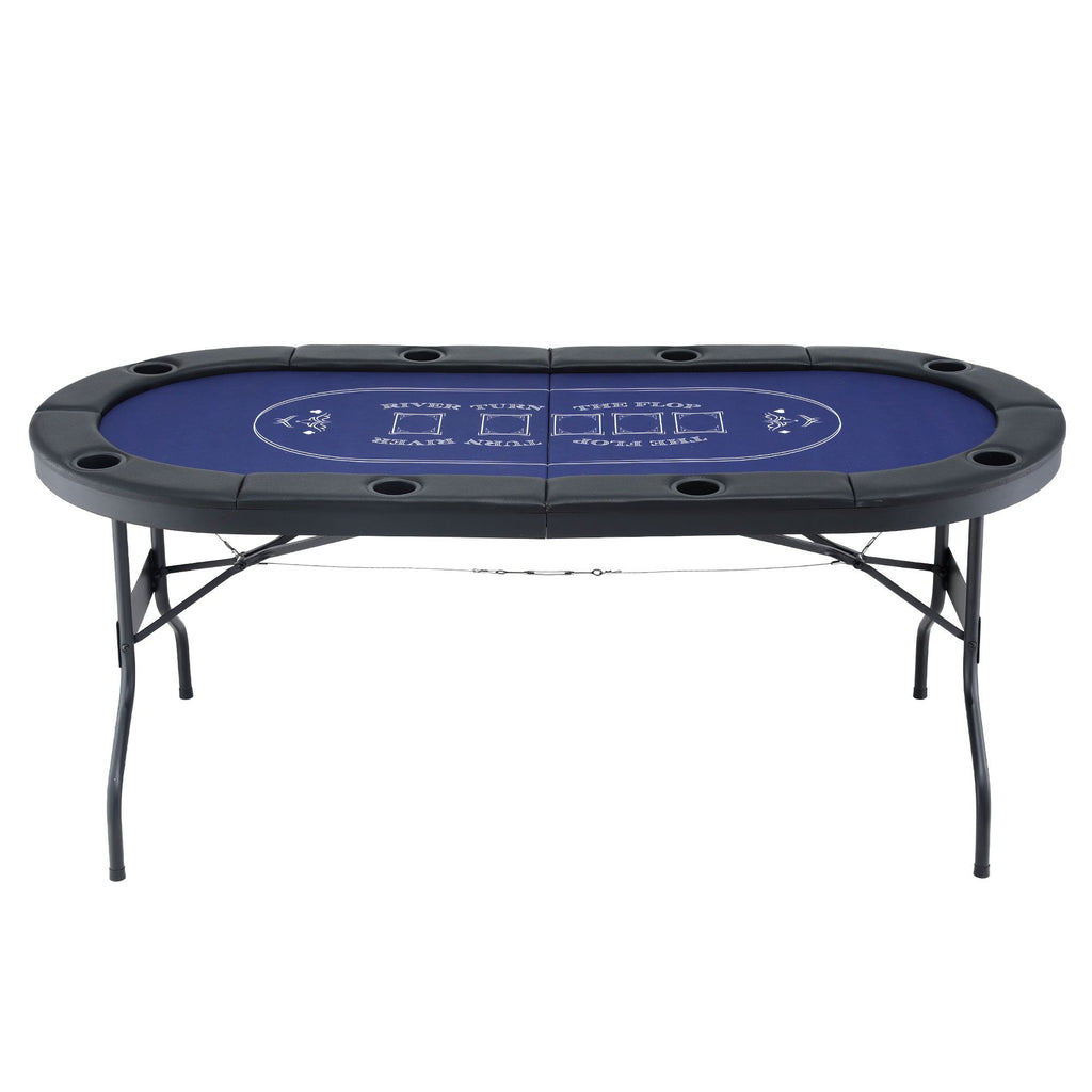 Poker Game Table Folding Poker Table 8 Player 1.8M 8-Player Table Top
