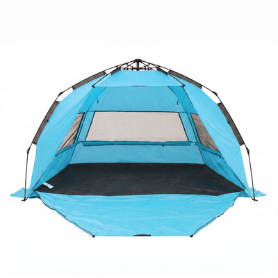 Weisshorn Beach Tent 3-4 Person Pop Up Sun Shade UPF 50 Automatic, Blue