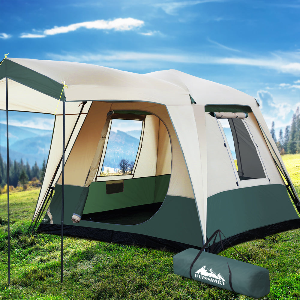 Weisshorn 4 Person Instant Up Dome Tent, Green, shown in a real setting, photo 7 of 7