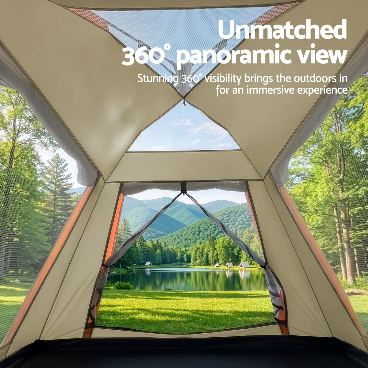 Weisshorn Pop Up Camping Tent 3-4 Person Automatic Tent Instant Setup
