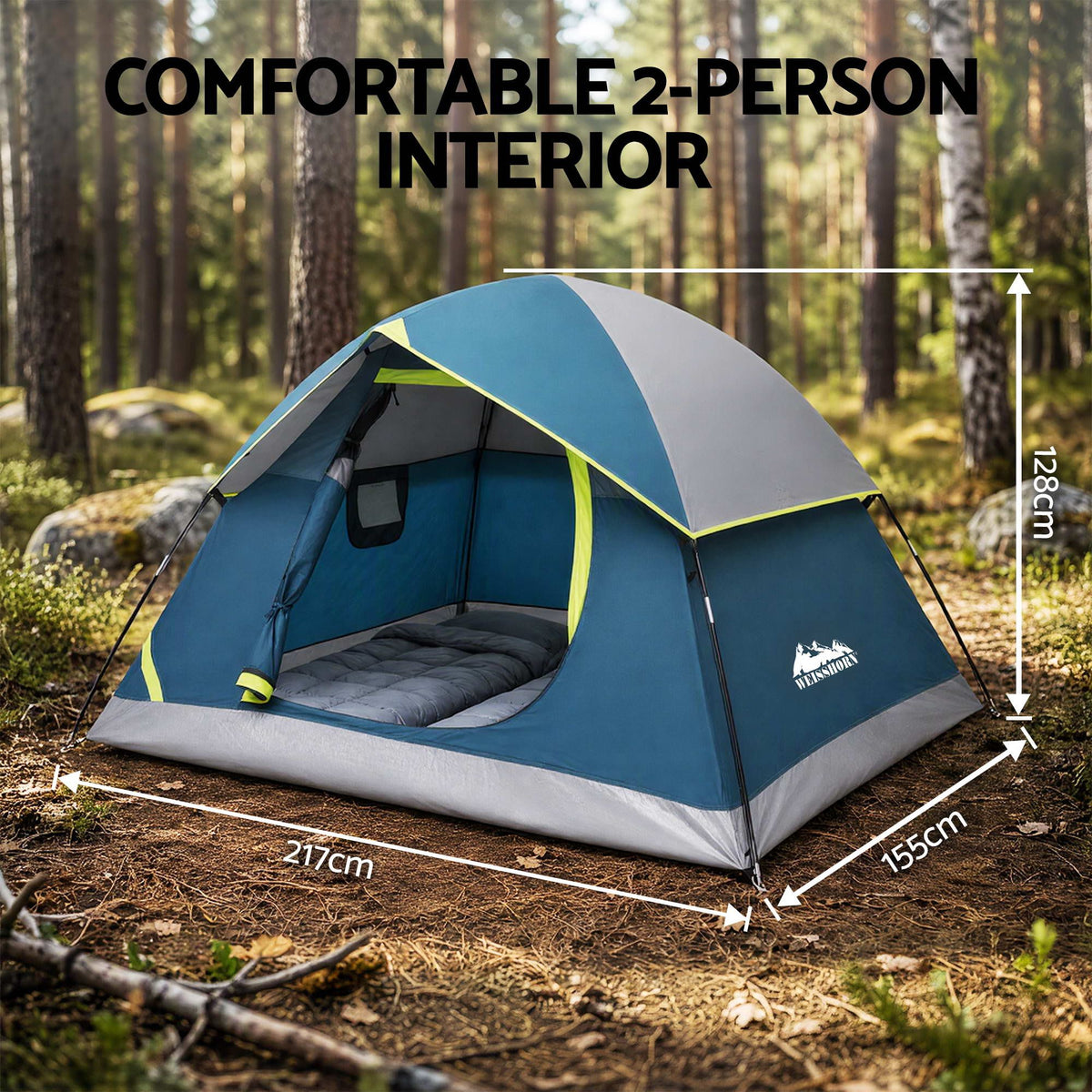 Weisshorn 2 Person Camping Dome Tent Lightweight Waterproof Outdoor