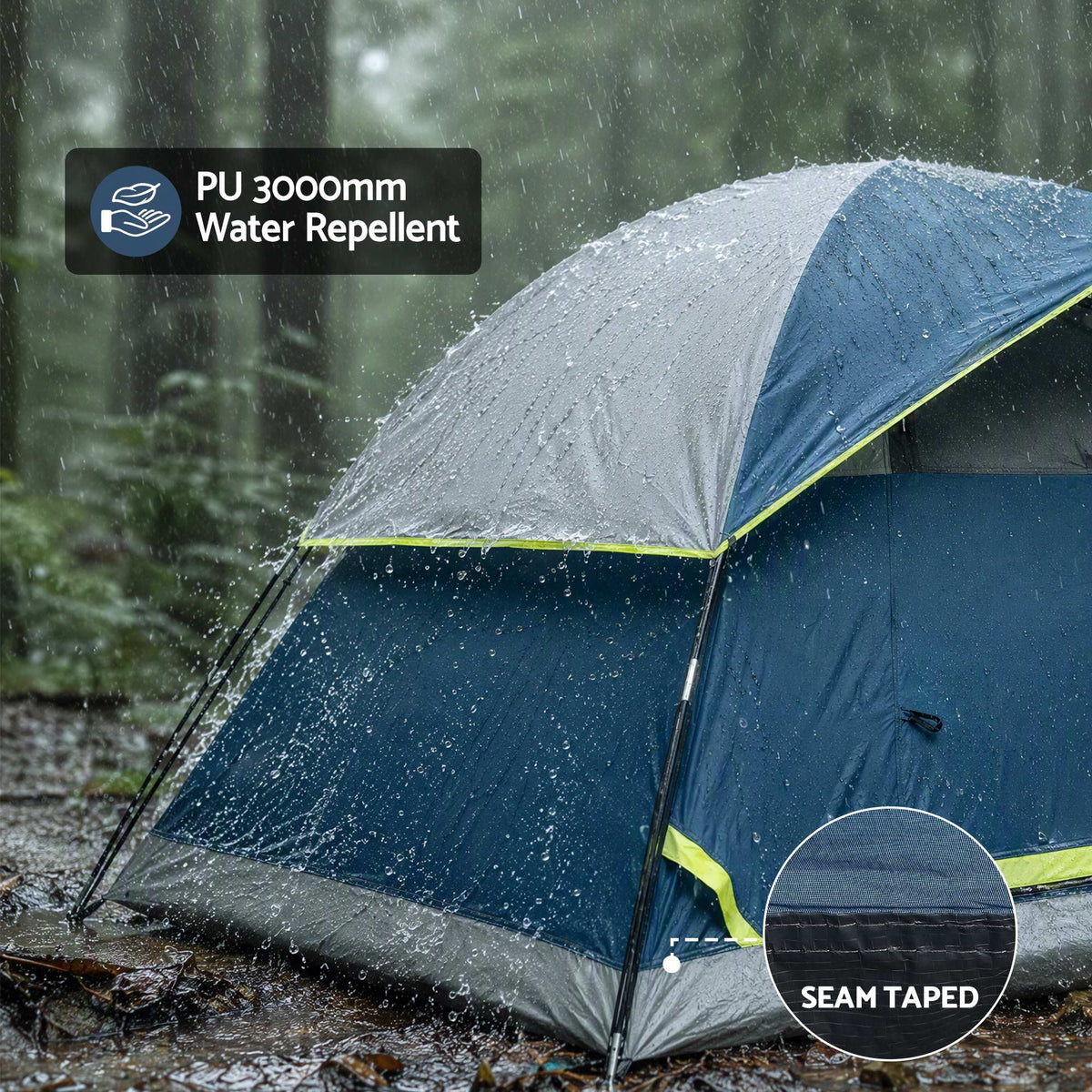 Weisshorn 2 Person Camping Dome Tent Lightweight Waterproof Outdoor
