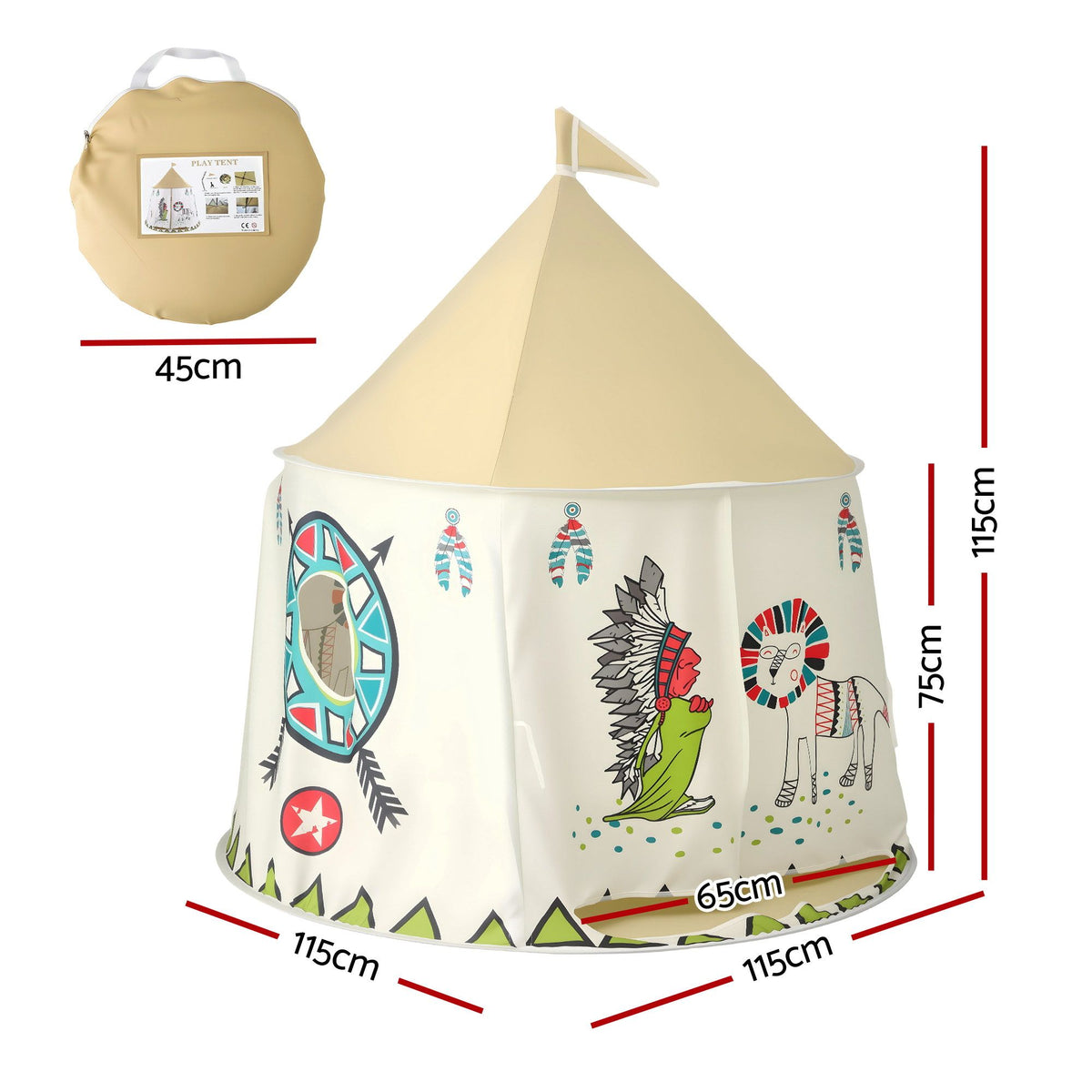 Keezi Kids Play Tent Playhouse Castle