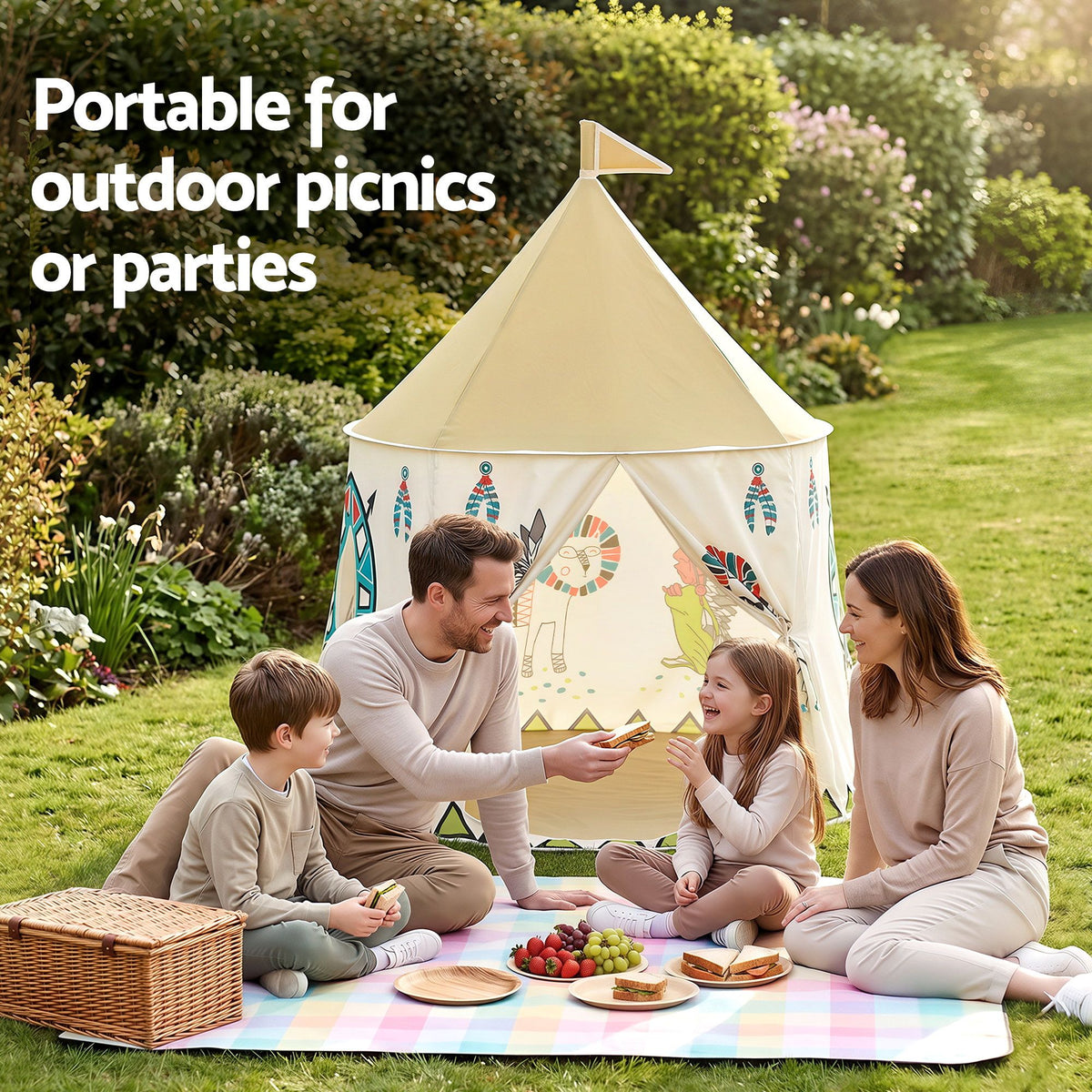 Keezi Kids Play Tent Playhouse Castle