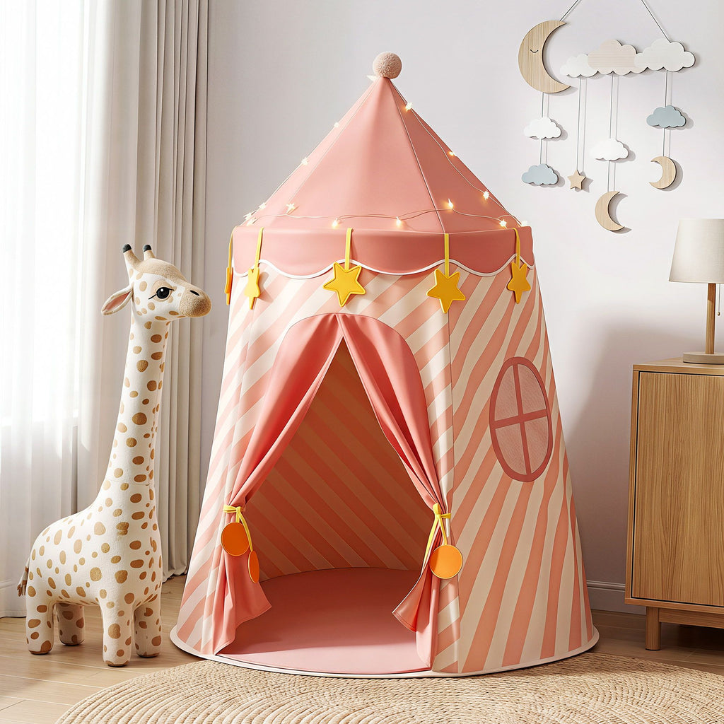 Keezi Kids Play Tent with Star Lights and Window Carry Bag