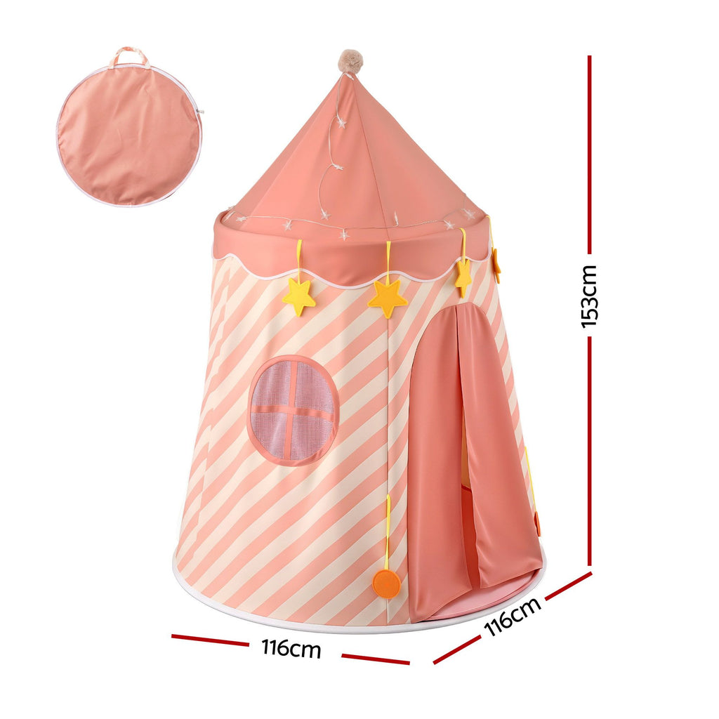 Keezi Kids Play Tent with Star Lights and Window Carry Bag