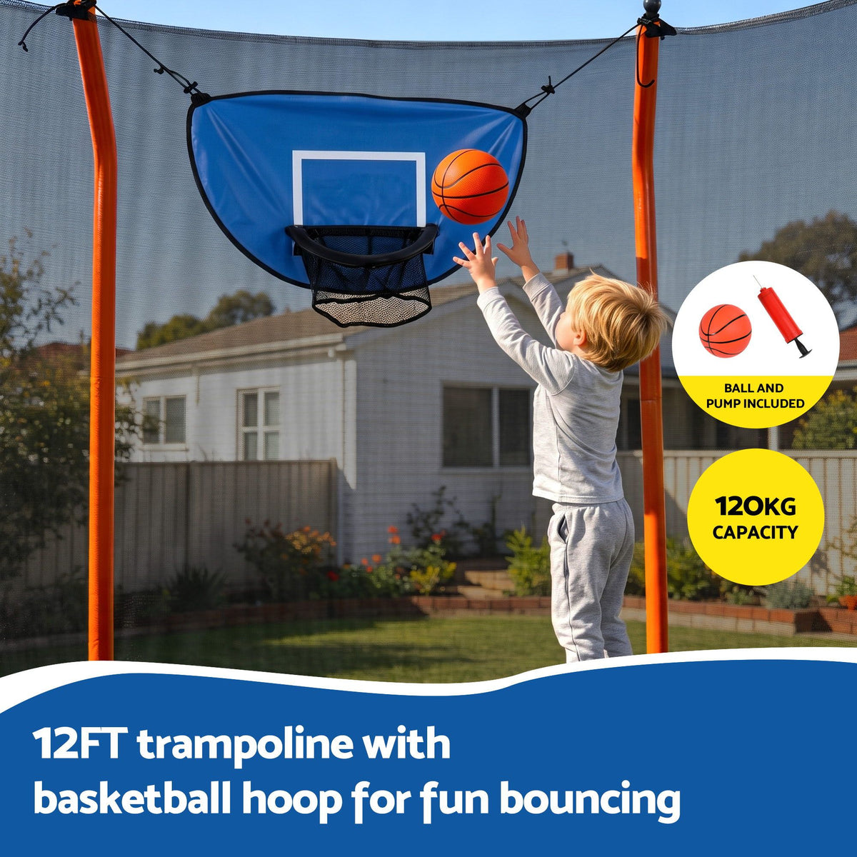 Everfit 12FT Kids Trampoline Rectangle Rebounder