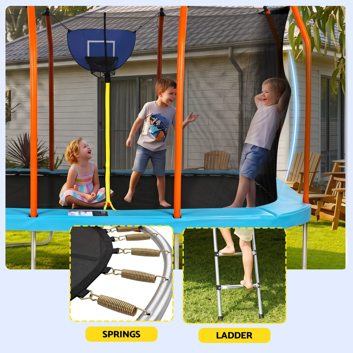 Everfit 12FT Kids Trampoline Rectangle Rebounder