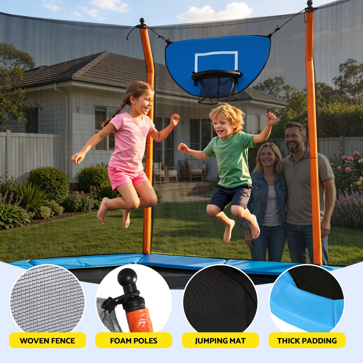 Everfit 12FT Kids Trampoline Rectangle Rebounder