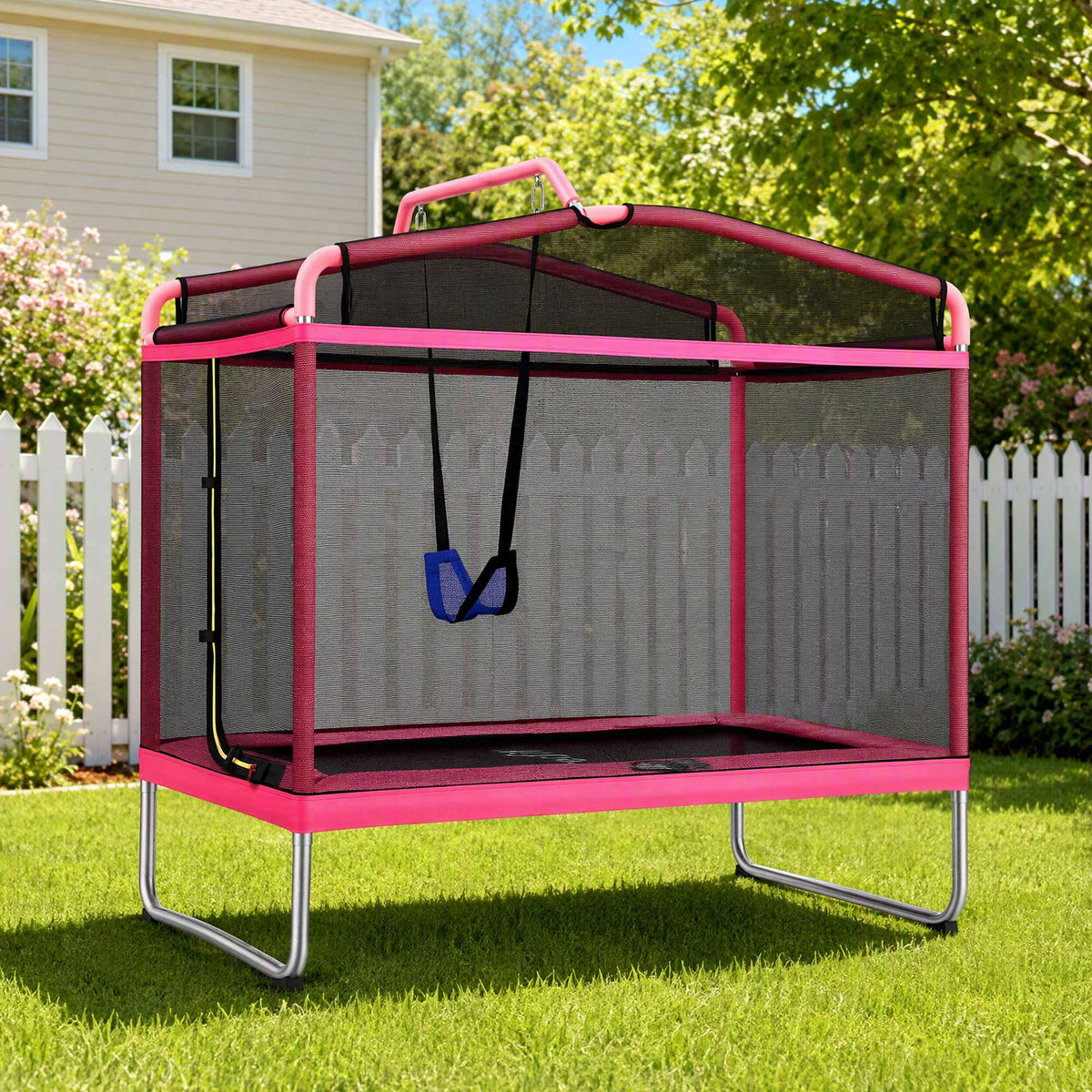Everfit 3-in-1 Kids Rectangle 6FT Trampoline Rebounder