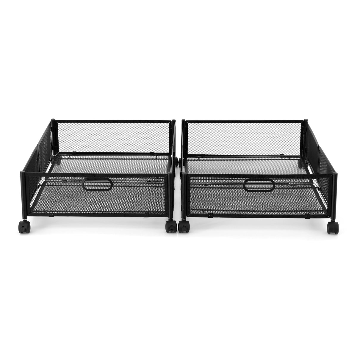 Artiss Metal Mesh Under Bed Storage with Wheels, 60 x 40 x 16 cm