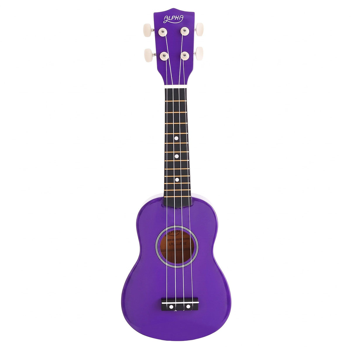 Alpha 21 Inch Soprano Ukulele with Carry Bag, Purple