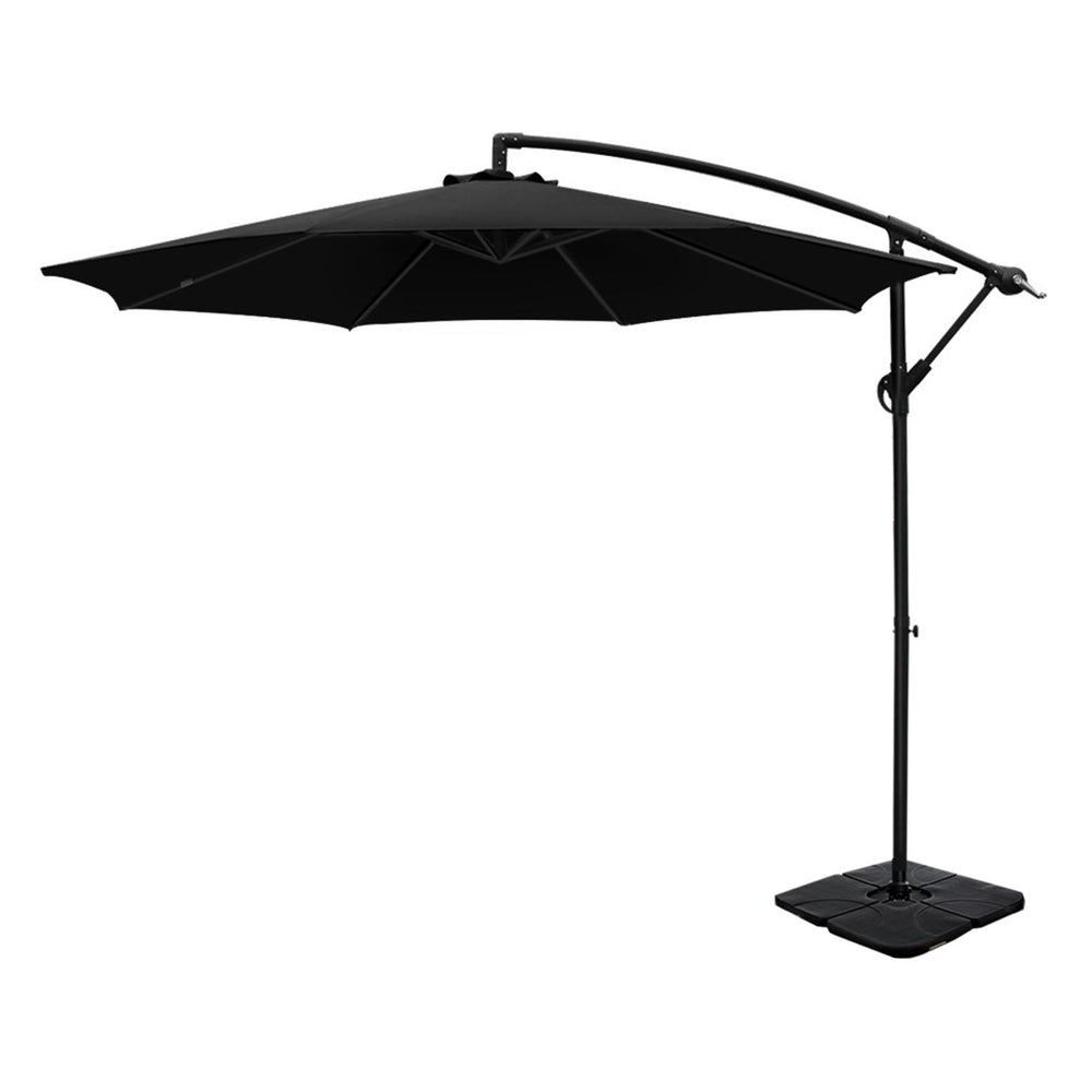 Instahut 3m Umbrella w/Base Outdoor Cantilever Beach Garden Patio