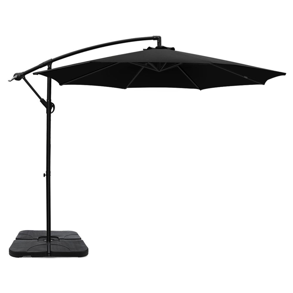 Instahut 3m Umbrella w/Base Outdoor Cantilever Beach Garden Patio