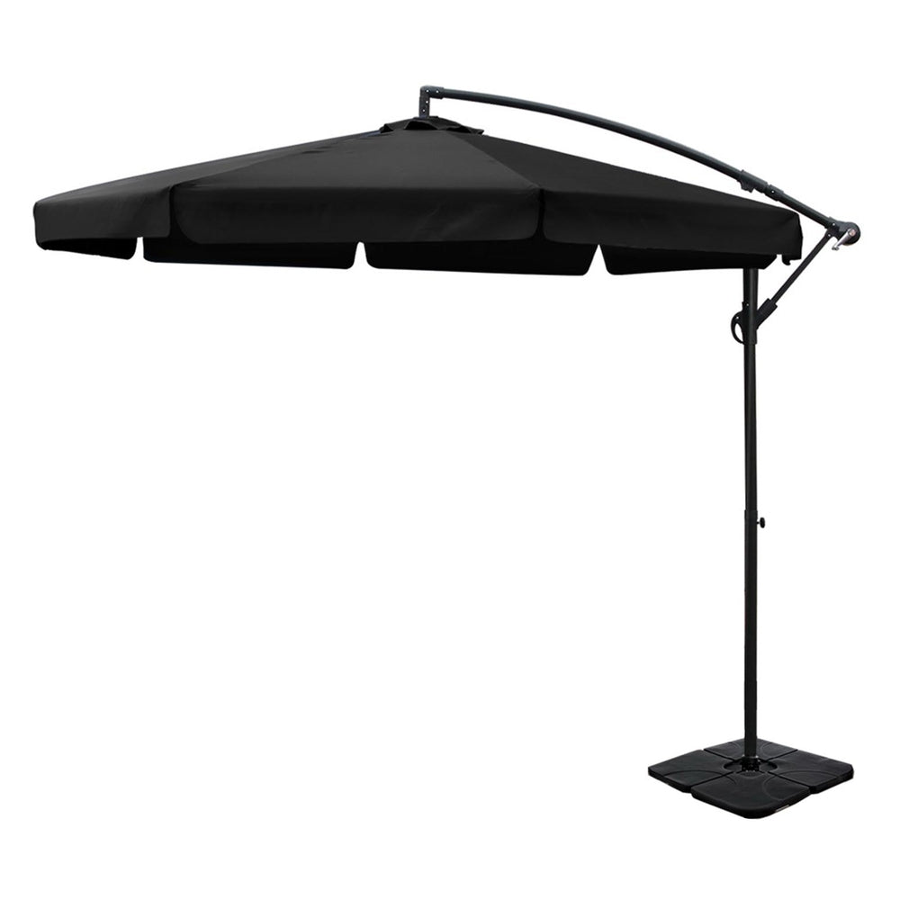 Instahut 3m Outdoor Umbrella w/Base Cantilever Garden Beach Patio