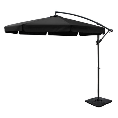 Instahut 3m Outdoor Umbrella w/Base Cantilever Garden Beach Patio