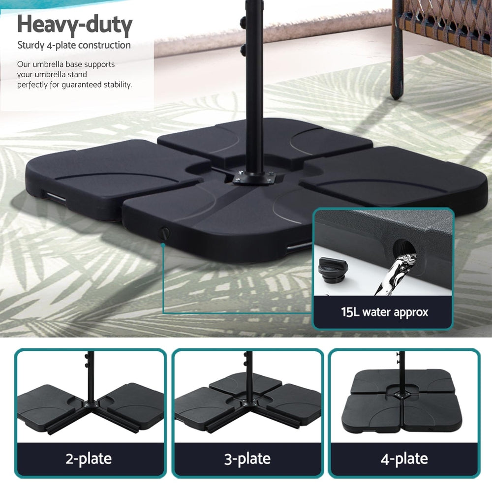 Instahut 3m Outdoor Umbrella w/Base Cantilever Garden Beach Patio