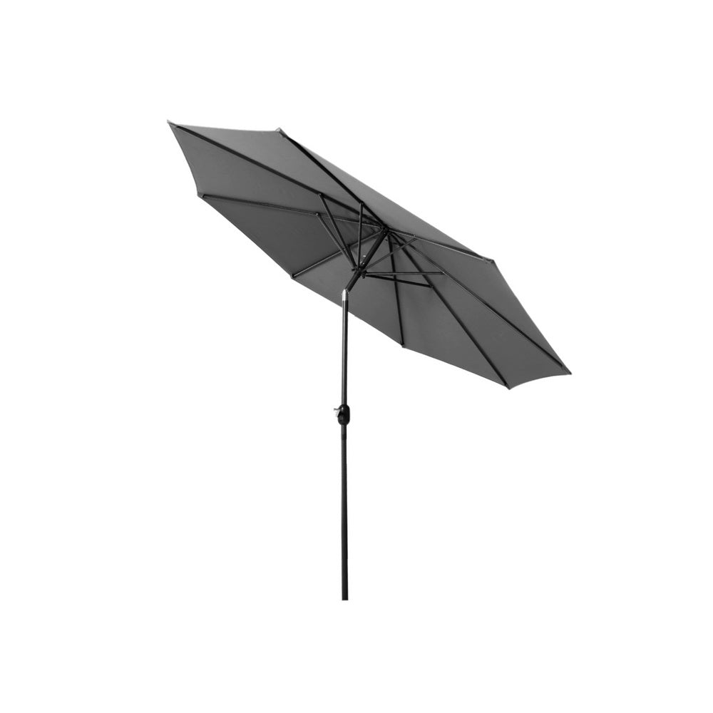 Instahut Outdoor Umbrella 2.7m Beach Pole Garden Tilt Sun Patio UV