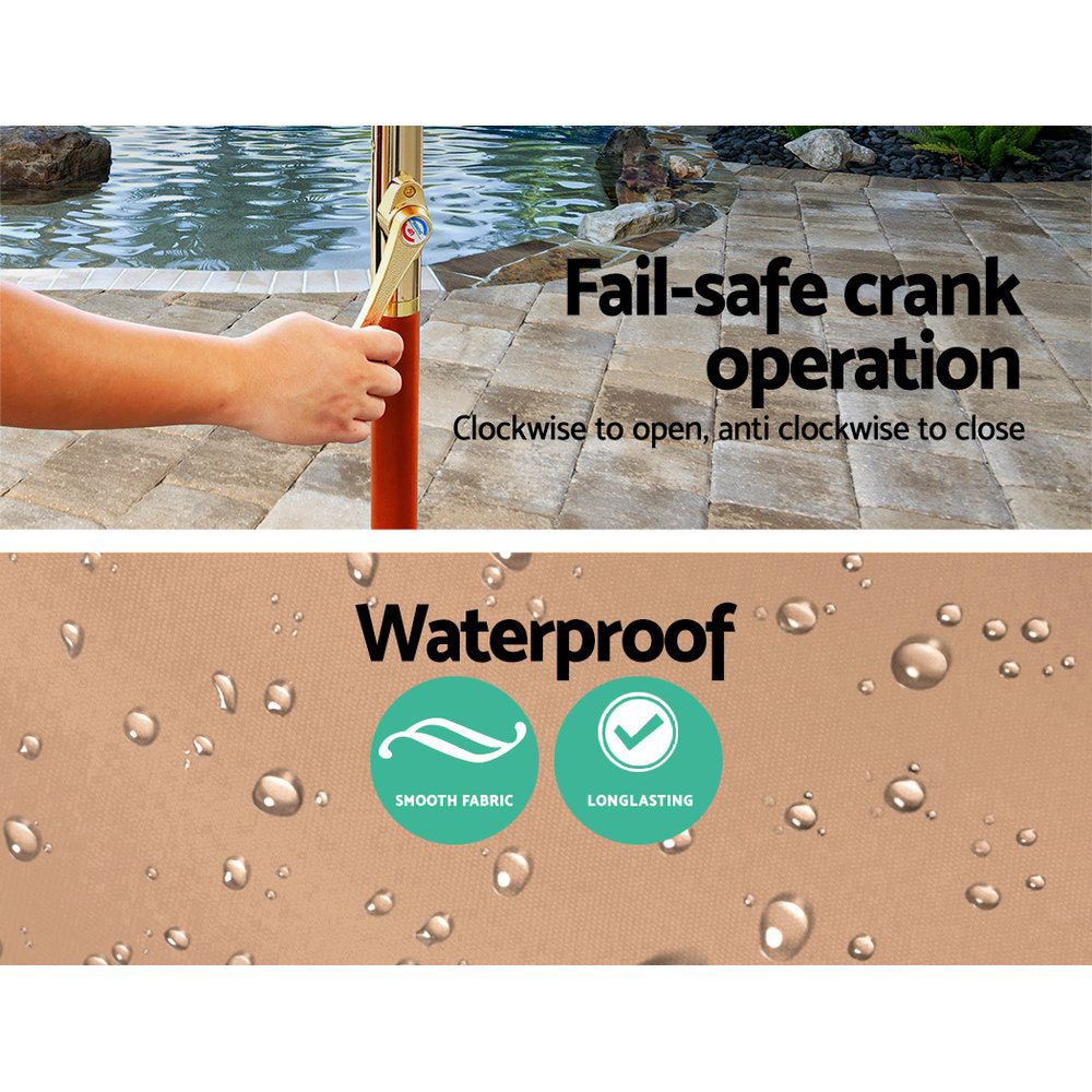 Instahut 3m Outdoor Umbrella Pole Umbrellas Beach Garden Sun Stand