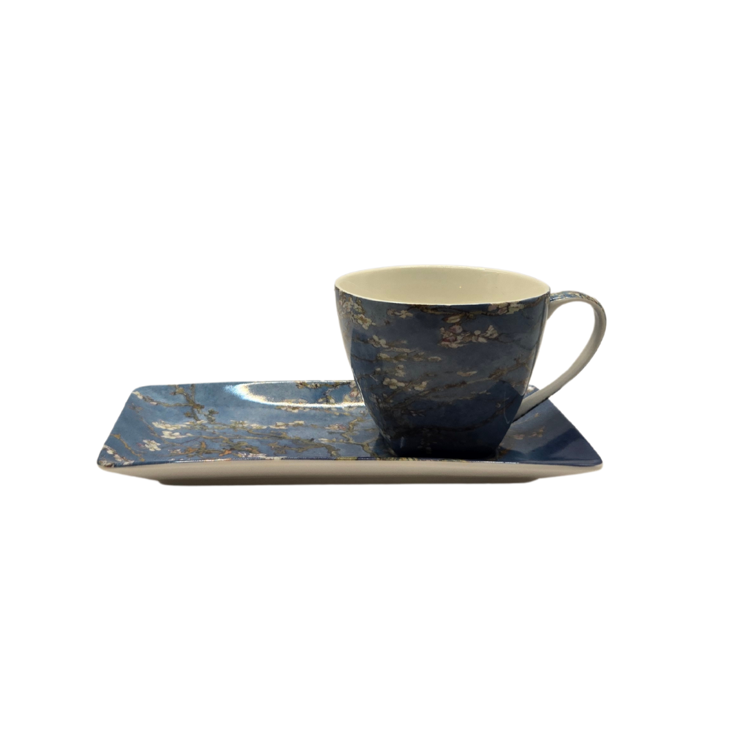 Van Gogh Almond Blossom Fine Bone China Cup and Saucer, 250 ml