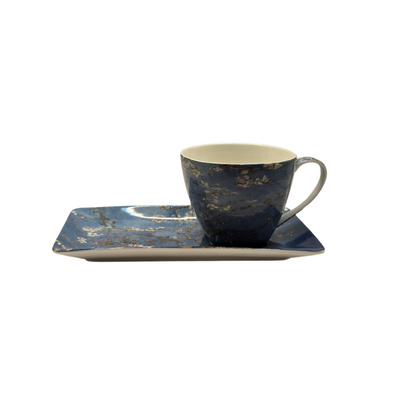 Van Gogh Almond Blossom Fine Bone China Cup and Saucer, 250 ml