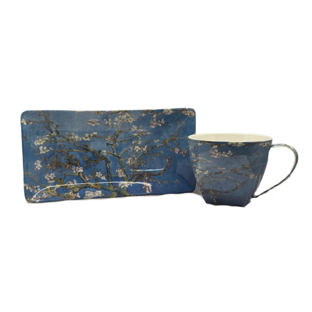 Van Gogh Almond Blossom Fine Bone China Cup and Saucer, 250 ml