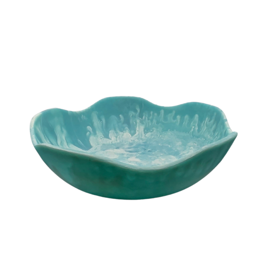 Florabelle Living Ocean Swirl Resin Bowl, Blue, 15.5 cm