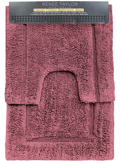 Renee Taylor 2200 GSM Tufted Cotton Bath Mat Set, 2 Piece