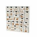 Wooden Christmas Advent Calendar with 24 Drawers, 28 x 5.5 x 30 cm