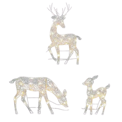 Light-Up Reindeer Family, Set of 3