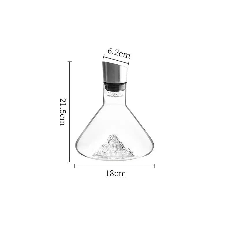 Iceberg Crystal Glass Decanter, 1.5 L