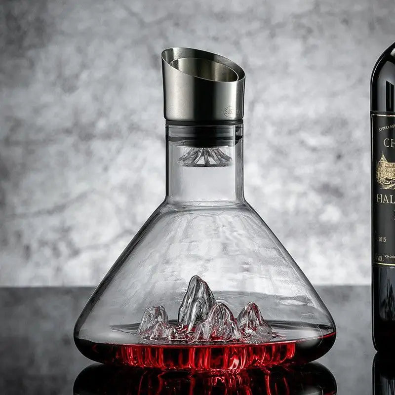 Iceberg Crystal Glass Decanter, 1.5 L
