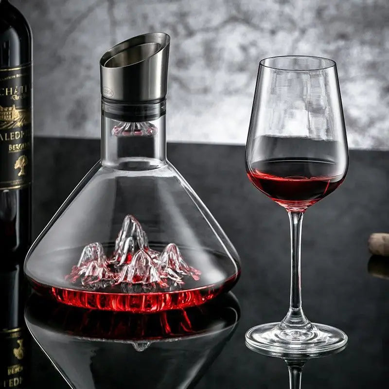 Iceberg Crystal Glass Decanter, 1.5 L