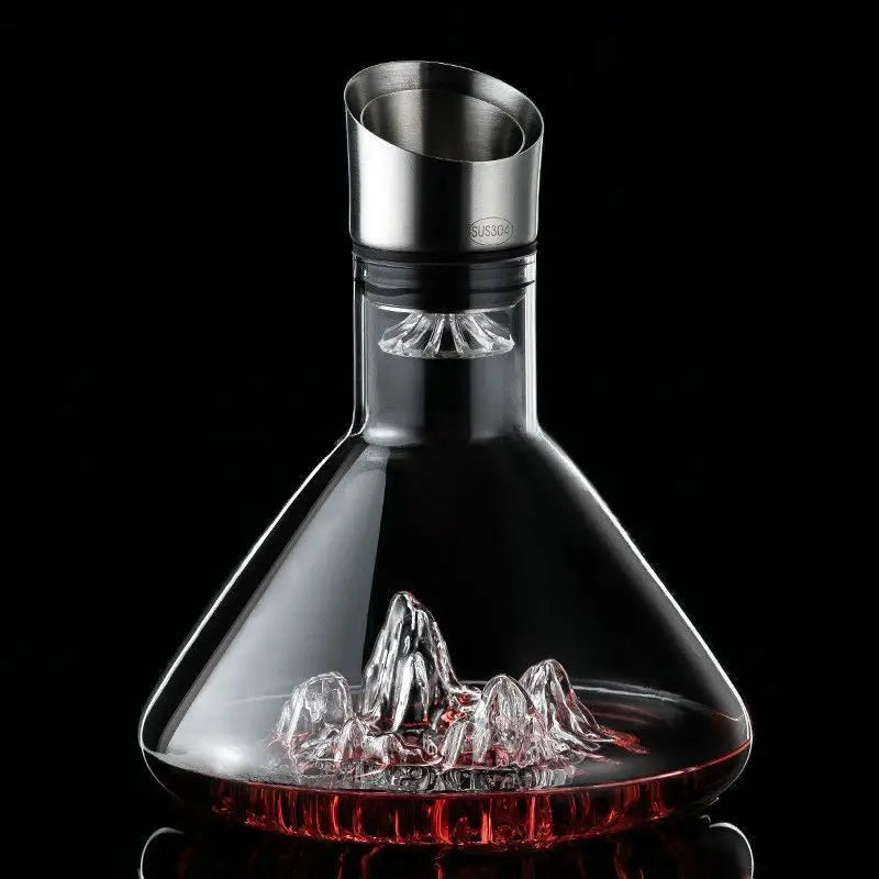 Iceberg Crystal Glass Decanter, 1.5 L