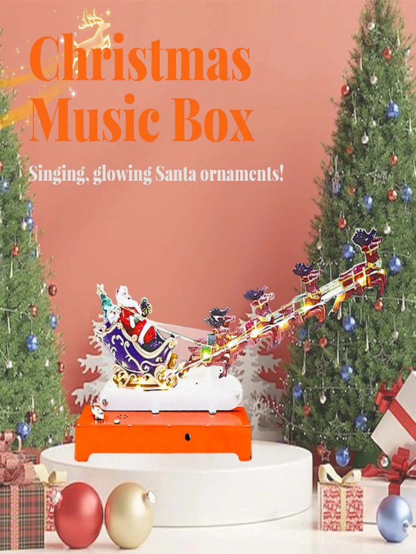 Light-Up Christmas Village House Set with Sleigh and Reindeer