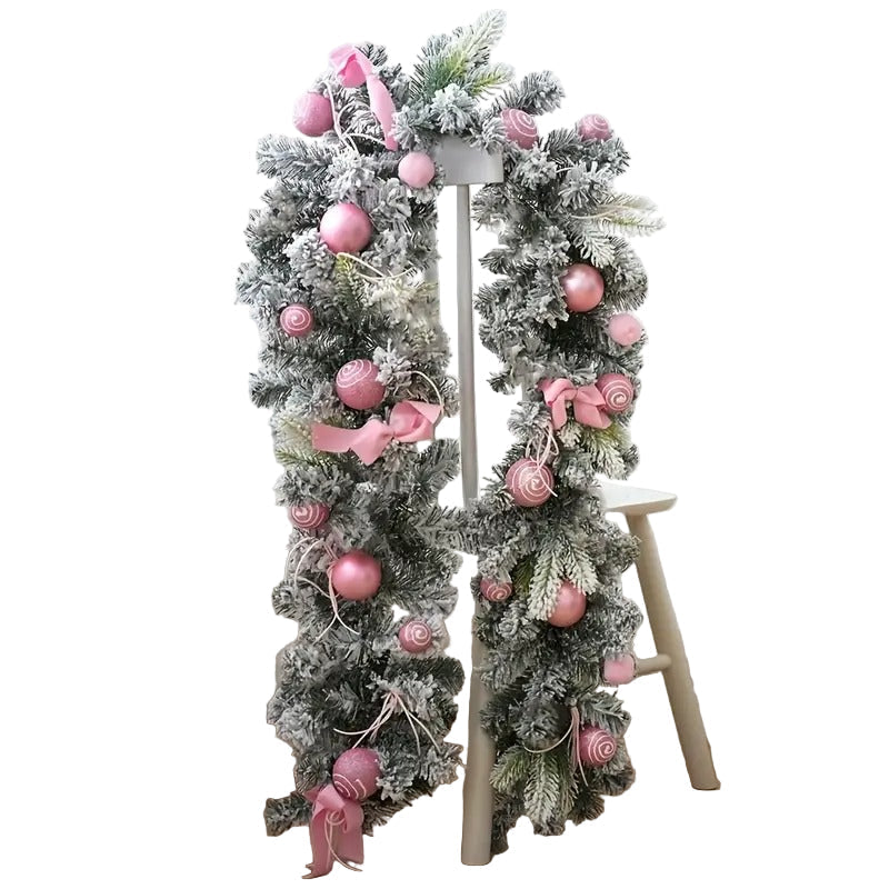 Pink Artificial Christmas Garland, 180 cm