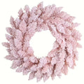 Pink Snowy Pine Christmas Wreath, 30 cm
