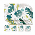 Monstera MDF Placemats and Coasters, 8 Piece Set, 34 x 26.5 cm