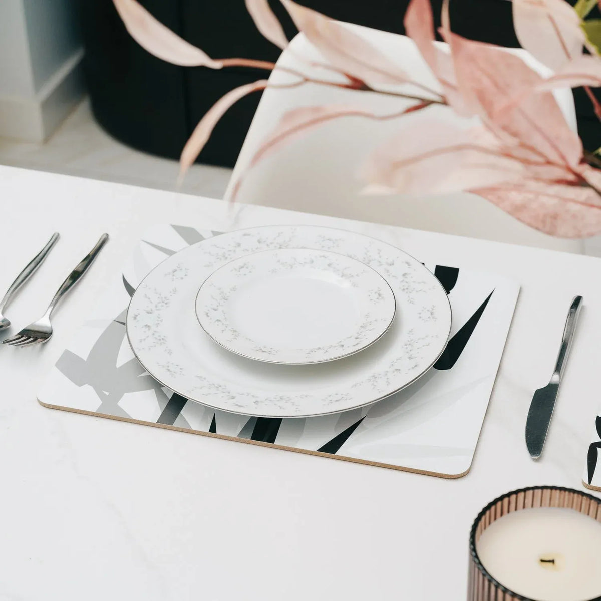 Clevinger Bamboo Design Placemats, Set of 4, 34 x 26.5 cm