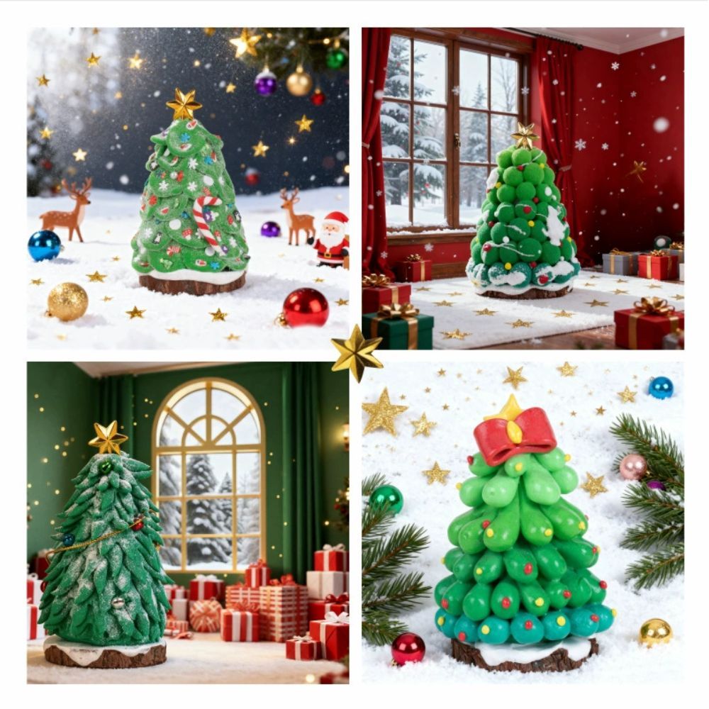 DIY Christmas Tree Clay Kit Make Your Own Christmas Tree Ornament Kit